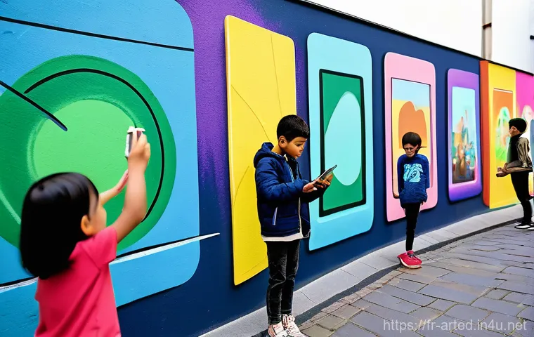미술교육사 자격증 갱신 방법 - **Inclusive Art Workshop with Sensory Exploration:** A diverse group of elementary school children, ...