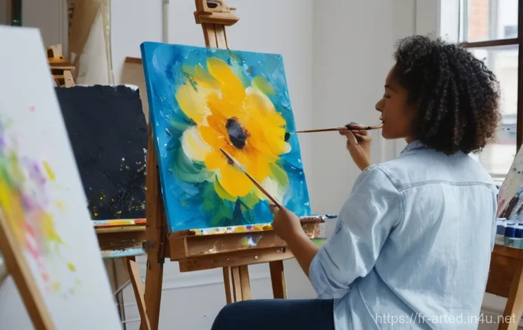 미술교육사와 미술치료사의 차이 - Prompt 1: Community Art Class with an Educator**
