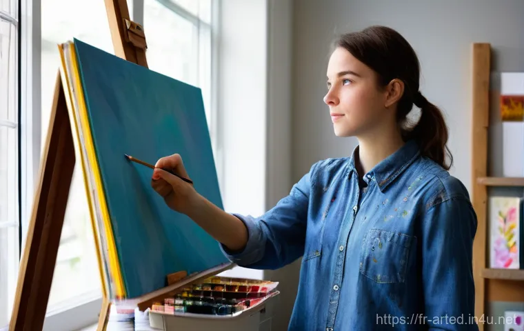 미술교육사 자격증 유효기간 - **Prompt:** A vibrant, sunlit art classroom bustling with creative energy. A diverse group of teenag...