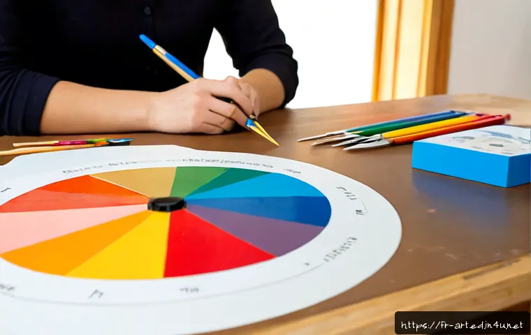 Home 17 미술교육사 자격증 필수 용어 정리 - Photorealistic French art education classroom, an adult trainee teacher organizing tactile learning ...